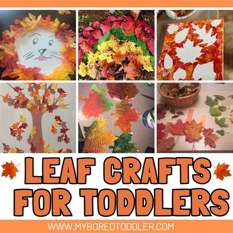 leaf crafts for toddler feature - My Bored Toddler