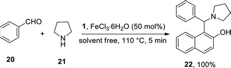 FeCl3·6H2O catalyzed synthesis of Betti base 22 | Download Scientific ...