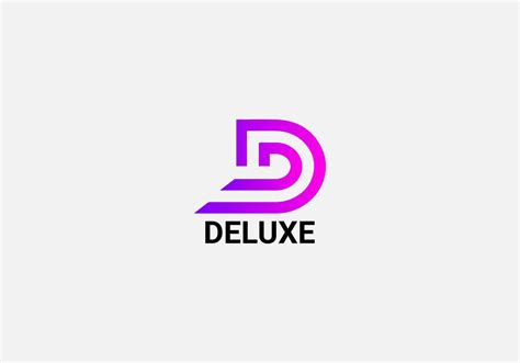 Deluxe modern minimalist d logo design template 17376107 Vector Art at ...