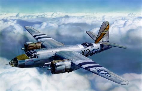 Wallpaper war, art, airplane, aviation, ww2, attacker, american bomber ...