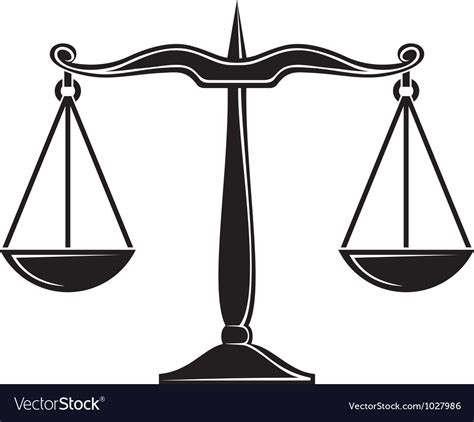 Scales of justice symbol Royalty Free Vector Image