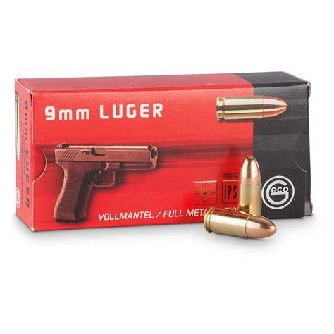 GECO, 9mm Luger, FMJ, 115 Grain, 250 Rounds - 670375, 9mm Ammo at ...