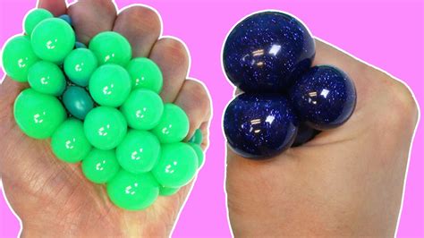 DIY How To Make Squishy Glitter Stress Balls! LEARN COLORS with Liquid ...