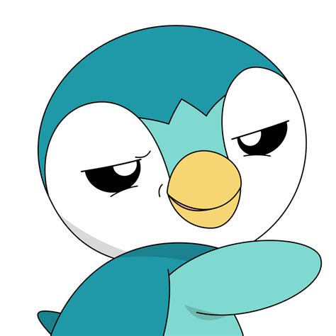 Shiny Piplup epic expression by kol98 on DeviantArt