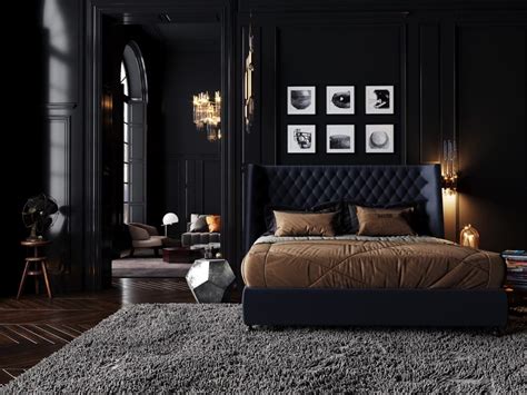 Black And Gold Bedroom Ideas : Bedroom Gold Combination Decor Color ...