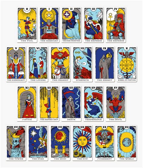 22x Card Illustrations - Major Arcana Tarot, HD Png Download - kindpng