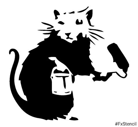 painting rat | Banksy stencil, Banksy paintings, Banksy artwork