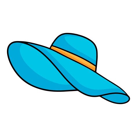 Beach hat Womens beach hat isolated vector illustration Cartoon style ...