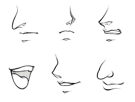 Nose Simple Sketch How To Draw Noses And Mouths – Manga University ...