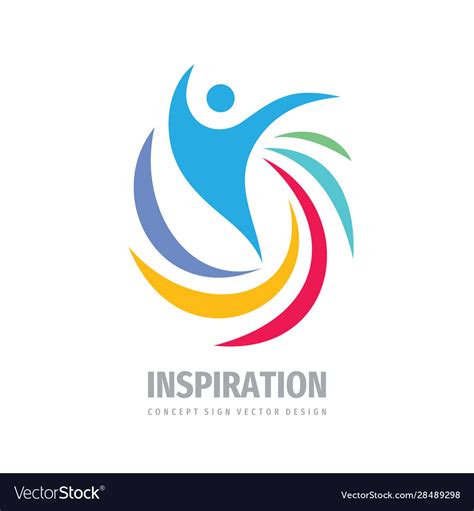 Inspiration creative logo design positive human Vector Image