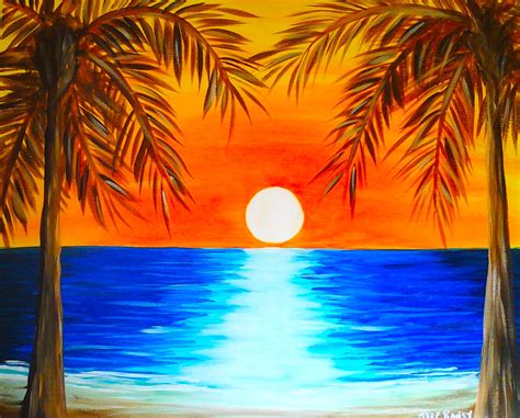 Beach Sunset Drawing at GetDrawings | Free download