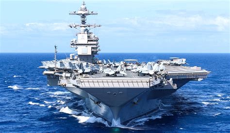 The USS Gerald R. Ford, a 100,000-tonne supercarrier with a GTC value ...