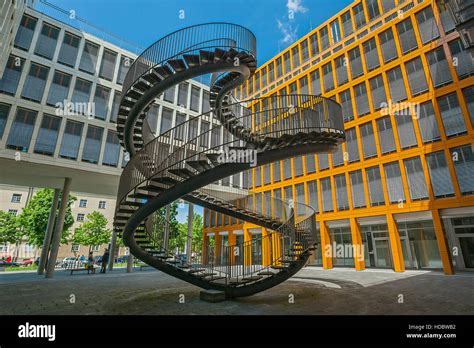 Endless staircase, double helix, sculpture, artist Olafur Eliasson ...