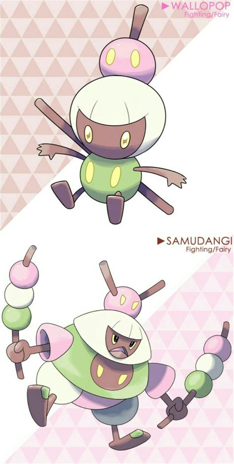 Fakemon: Wallopop and Samudangi (Fighting/Fairy)