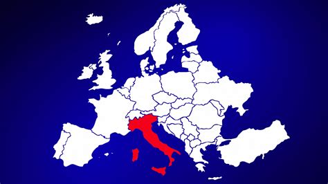 Italy Europe Country Nation Map Zoom In Close Up Geography Motion ...