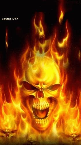 Fire GIF - Fire - Discover & Share GIFs | Skull artwork, Skull pictures ...