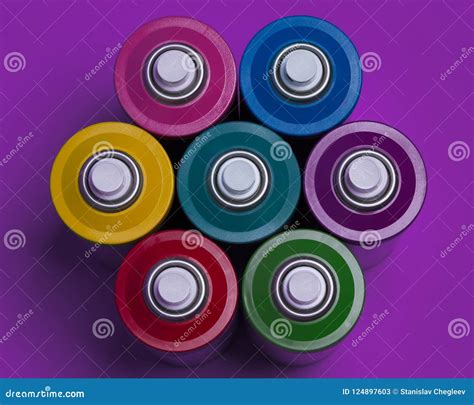 Graffiti Spray on a Purple Background. Stock Image - Image of colorful ...