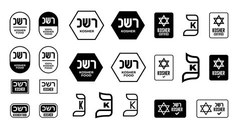 Amazing Set of Kosher Certified symbols. International symbols of ...