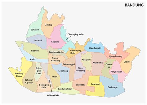 Administrative And Political Map Of The Indonesian City Of Bandung ...