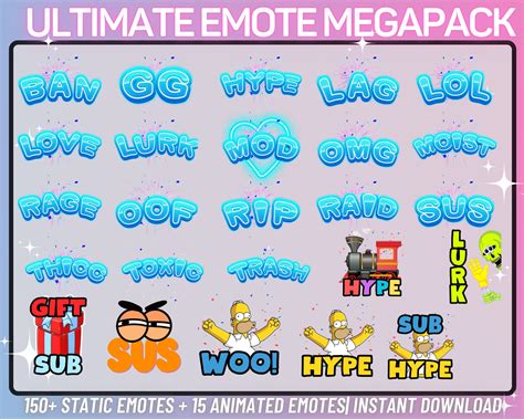 ULTIMATE Twitch Emote Megapack for Streamers, Twitch Emotes, Animated ...