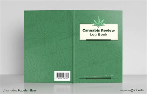 Cannabis Review Log Book Cover Design Vector Download