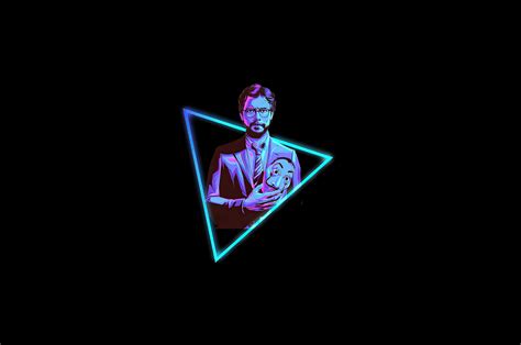 2560x1700 Professor Money Heist Minimal Neon 4k Chromebook Pixel ,HD 4k ...