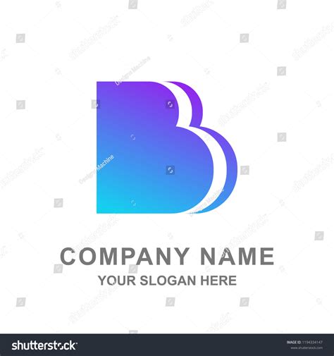 Blue Letter B Logo Vector Illustration Stock Vector (Royalty Free ...