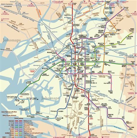 Subway Map of Osaka - JohoMaps