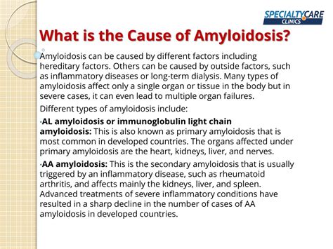 PPT - Amyloidosis - Causes, Symptoms, Treatment & Diagnosis PowerPoint ...