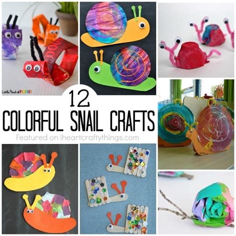 12 Colorful Snail Crafts For Kids - I Heart Crafty Things