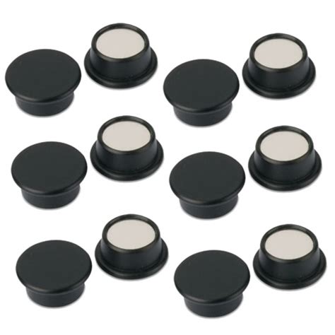 Black Round Office Neodymium Magnet in Plastic Housing - Magnets By HSMAG