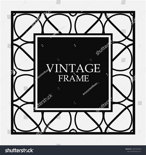 Vector Vintage Border Frame Decorative Design Stock Vector (Royalty ...