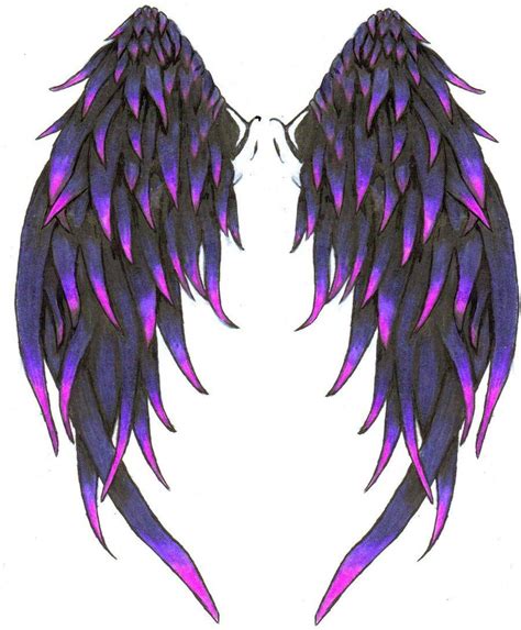 coloured wings for steph by greenwtch87 | Tatuajes de alas de angel ...