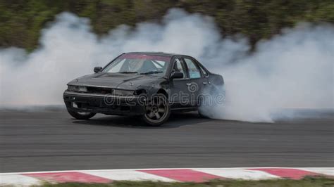 Car Drifting with Smoke, Motion Blur Drifting Car Stock Photo - Image ...