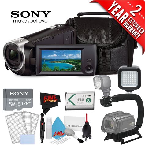 Sony HDR-CX405 Hd Camcorder Black + Sony 128Gb Microsdxc Memory Card ...