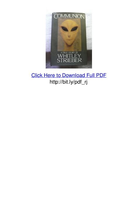 Whitley Strieber Communion Pdf - solidd0wnload