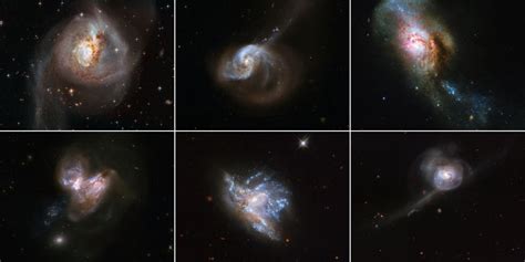 The Universe in Formation. Hubble Sees 6 Examples of Merging Galaxies ...