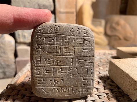 Sumerian cuneiform foundation tablet of Gudea - Governor of the city of ...