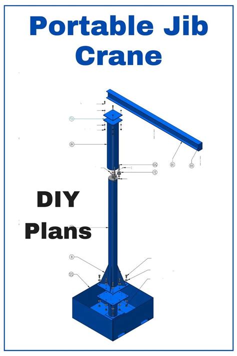 Portable Jib Crane Plans | Crane, How to plan, Diy plans