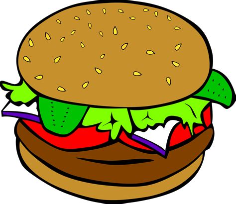 Burger clipart diner food pencil and in color burger png – Clipartix