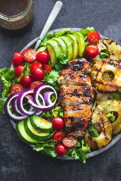 Grilled Teriyaki Chicken Salad | Creme De La Crumb