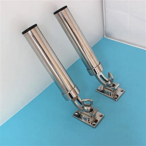 10" stainless steel rack holders marine boat yacht fishing rod holder 2 ...