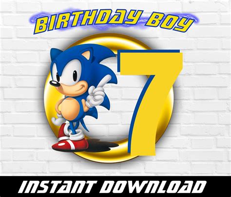 Sonic 7th Birthday Png Sonic Hedgehog Png. - Etsy