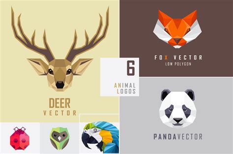 Geometric animal logo marks ~ Logo Templates ~ Creative Market