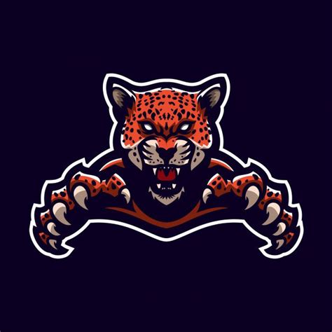 Jaguar leopard esport gaming mascot logo template Premium Vector | Game ...