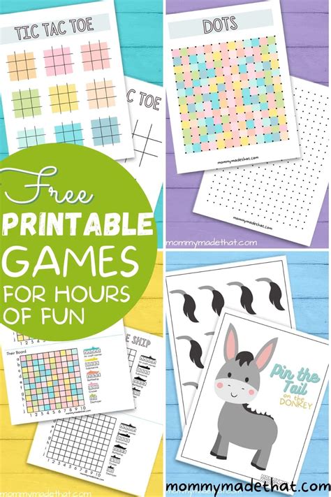 The Best Free Printable Games for Kids and Adults!