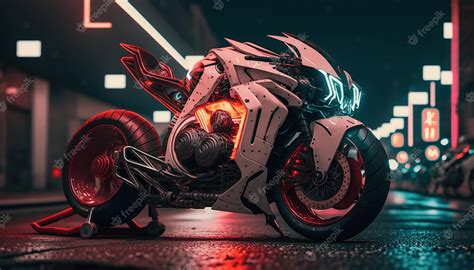 Premium Photo | Futuristic sci-fi cyberpunk sports bike motorcycle with ...