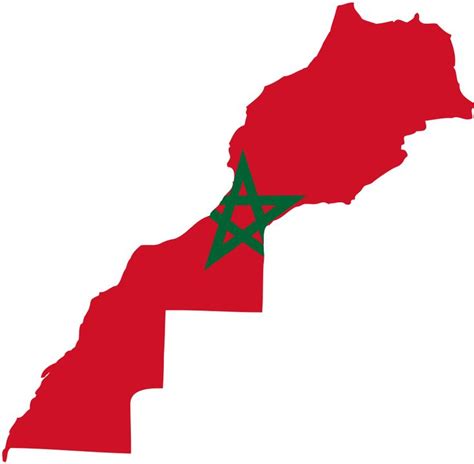 Flag Map of Morocco | Morocco map, Morocco flag, Flag