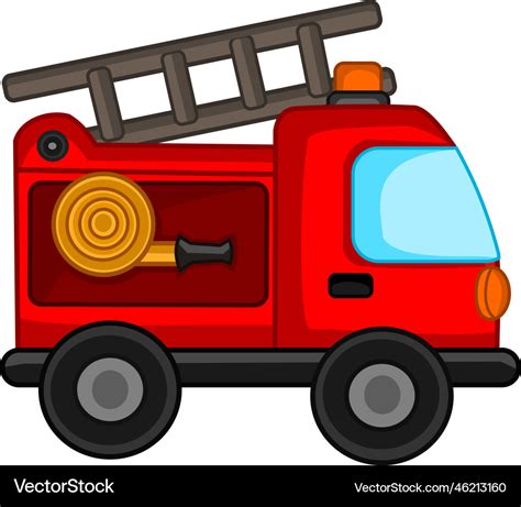 Cartoon fire truck Royalty Free Vector Image - VectorStock