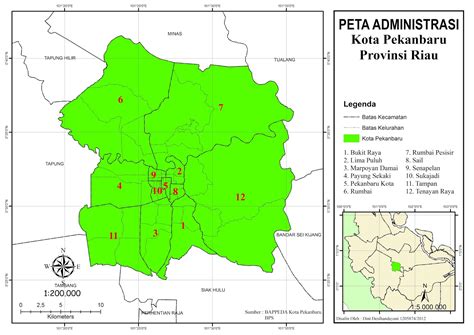 Peta Administrasi Kota Palembang